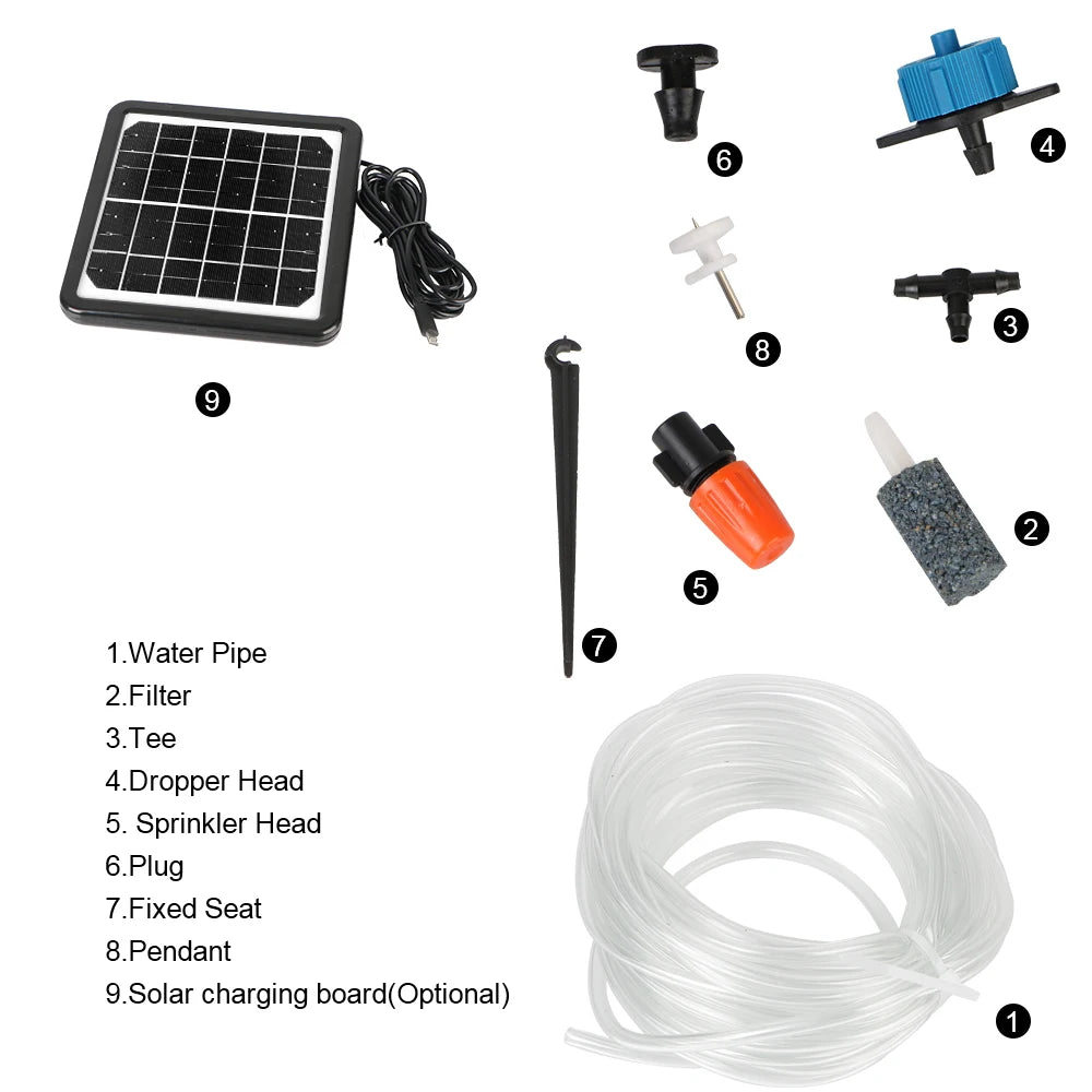 Digital Watering Irrigation Timer Wifi Tuya Micro-Drip Irrigation Controller with Solar Panel Intelligent Automatic Water Timer